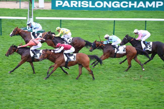 Photo d'arrivée de la course pmu PRIX DE LA CHAUSSEE à LONGCHAMP le Dimanche 20 octobre 2024