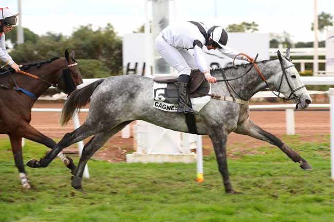 Photo d'arrivée de la course pmu PRIX DU GENERAL DU CORAIL à CAGNES-SUR-MER le Lundi 9 décembre 2024