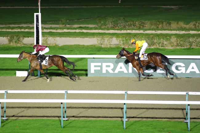 Photo d'arrivée de la course pmu PRIX DE MOULINES - PRIX FINALE DU CHALLENGE BARRIERE LE ROYAL DEAUVILLE à DEAUVILLE le Samedi 14 décembre 2024