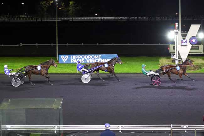 Photo d'arrivée de la course pmu PRIX D'AUBERVILLIERS à PARIS-VINCENNES le Lundi 6 janvier 2025