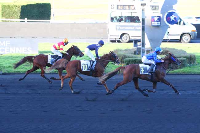 Photo d'arrivée de la course pmu PRIX DE BOULAY à PARIS-VINCENNES le Mardi 7 janvier 2025