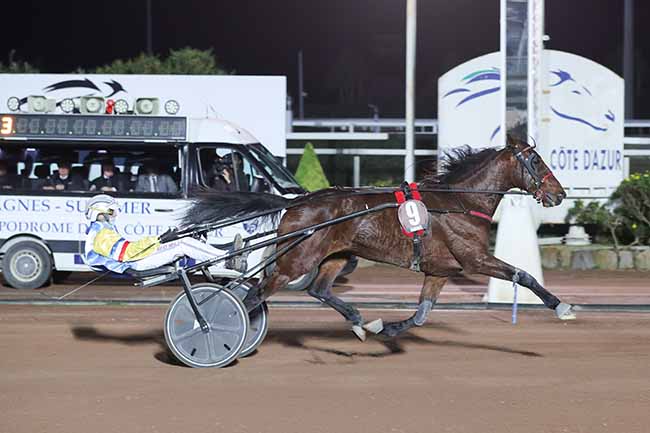 Photo d'arrivée de la course pmu PRIX FREDERIC PASSY à CAGNES-SUR-MER le Jeudi 9 janvier 2025