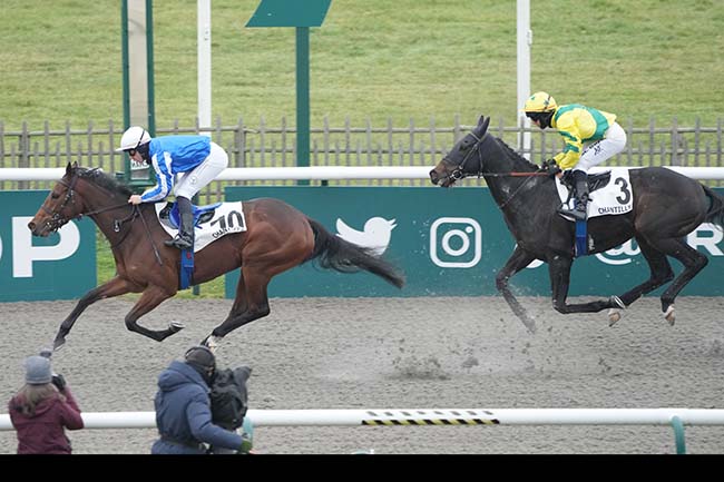 Photo d'arrivée de la course pmu PRIX JIM AND TONIC à CHANTILLY le Jeudi 16 janvier 2025