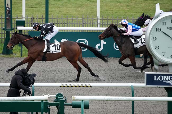 Photo d'arrivée de la course pmu PRIX DE LA DEMOISELLE DU RHUIS à CHANTILLY le Jeudi 16 janvier 2025