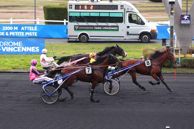 Photo d'arrivée de la course pmu PRIX DE FLEURANCE à PARIS-VINCENNES le Jeudi 30 janvier 2025