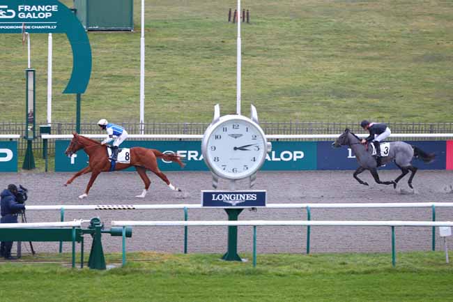 Photo d'arrivée de la course pmu PRIX DE LA CROIX VAILLANT à CHANTILLY le Vendredi 7 février 2025