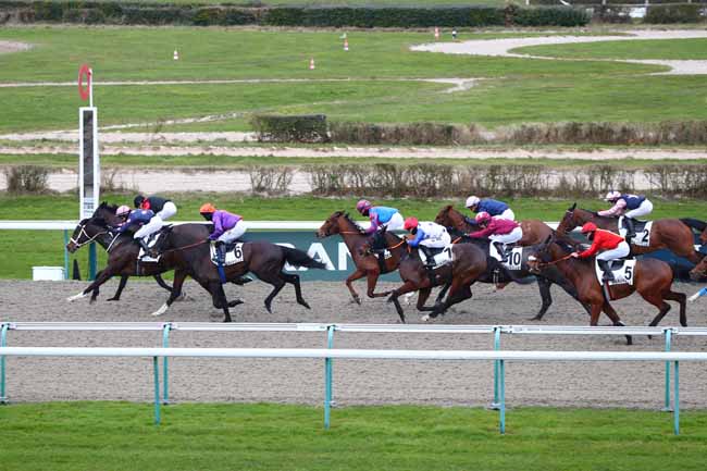 Photo d'arrivée de la course pmu PRIX DU CHENE D'ALLOUVILLE à DEAUVILLE le Samedi 8 février 2025