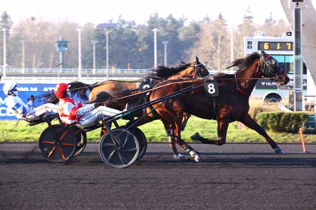 Photo d'arrivée de la course pmu PRIX DE CAUSSADE à PARIS-VINCENNES le Vendredi 14 février 2025