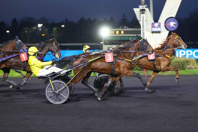 Photo d'arrivée de la course pmu PRIX DE RAULHAC à PARIS-VINCENNES le Vendredi 14 février 2025