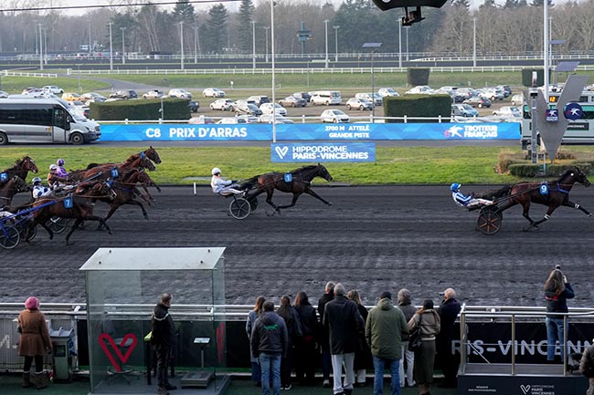 Photo d'arrivée de la course pmu PRIX D'ARRAS à PARIS-VINCENNES le Dimanche 16 février 2025