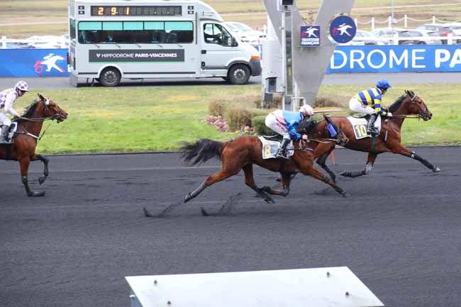 Photo d'arrivée de la course pmu PRIX DE MORTAGNE à PARIS-VINCENNES le Jeudi 20 février 2025