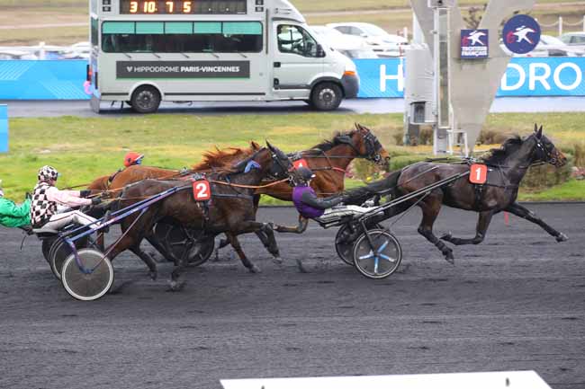 Photo d'arrivée de la course pmu PRIX DE BLAIN-BOUVRON-LE GAVRE à PARIS-VINCENNES le Jeudi 20 février 2025
