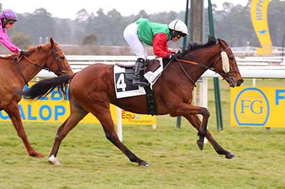 Photo d'arrivée de la course pmu PRIX EDITH DE BRETIZEL - HANDICAP CHALLENGE à FONTAINEBLEAU le Vendredi 14 mars 2025