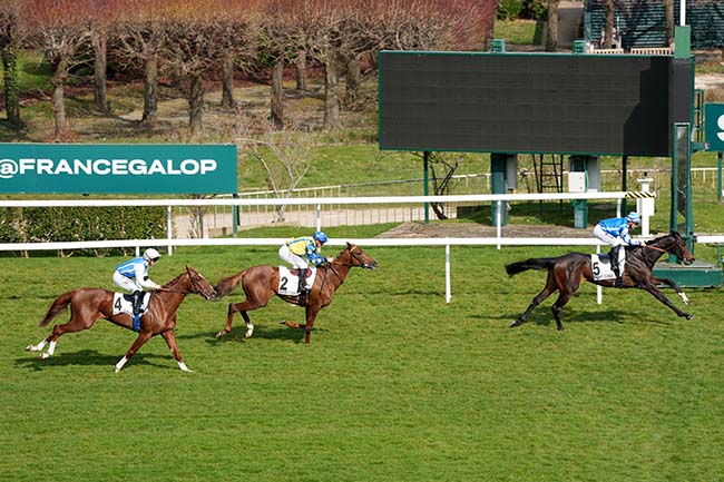 Photo d'arrivée de la course pmu PRIX OMNIUM II à SAINT CLOUD le Dimanche 16 mars 2025