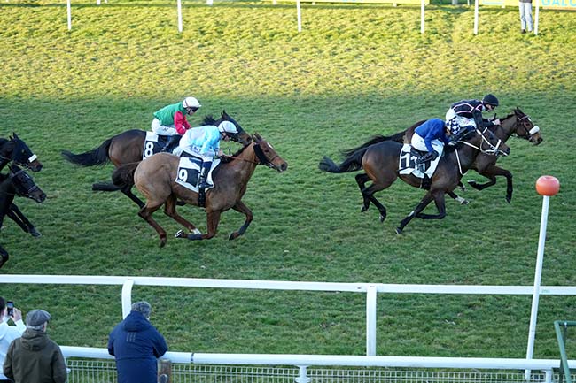 Photo d'arrivée de la course pmu PRIX DE FONTAINE-LE-PORT à FONTAINEBLEAU le Mardi 18 mars 2025