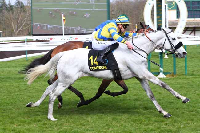 Photo d'arrivée de la course pmu PRIX MICHELINE LEURSON à COMPIEGNE le Vendredi 28 mars 2025