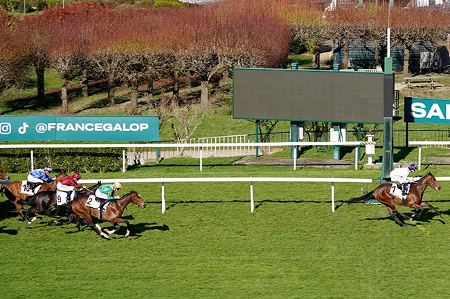 Photo d'arrivée de la course pmu PRIX PRALINE à SAINT CLOUD le Samedi 29 mars 2025
