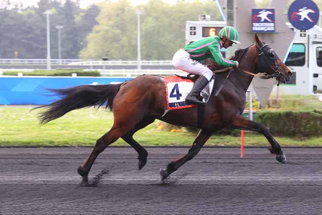 Photo d'arrivée de la course pmu PRIX LOUIS FORCINAL - ETRIER 5 ANS Q1 à PARIS-VINCENNES le Vendredi 25 avril 2025
