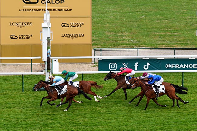Photo d'arrivée de la course pmu PRIX DE LA MICHODIERE à LONGCHAMP le Jeudi 15 mai 2025