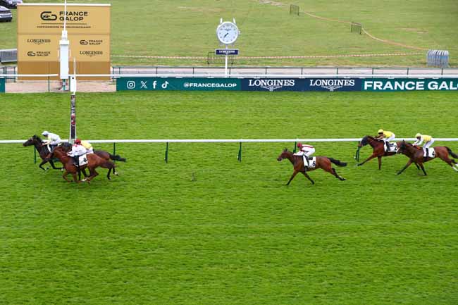 Photo d'arrivée de la course pmu PRIX DU BORD DE L'EAU à LONGCHAMP le Jeudi 29 mai 2025