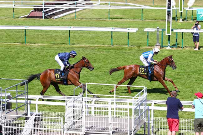 Photo d'arrivée de la course pmu PRIX FONDATION CLAUDE POMPIDOU (PRIX DES BELLES DEMOISELLES) à COMPIEGNE le Samedi 21 juin 2025