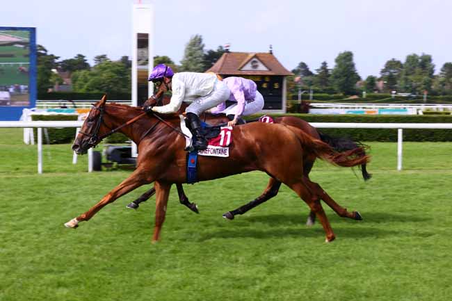Photo d'arrivée de la course pmu PRIX VILLE DE BLONVILLE-SUR-MER (PRIX DE LA CROIX BRISEE) à CLAIREFONTAINE le Mercredi 2 juillet 2025