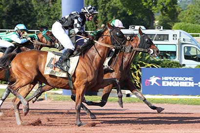 Photo d'arrivée de la course pmu PRIX JEAN PAUL FAIRAND à ENGHIEN le Jeudi 10 juillet 2025