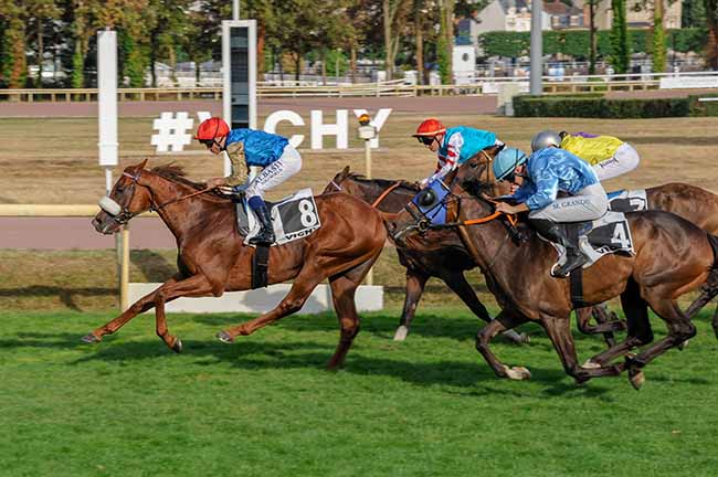 Photo d'arrivée de la course pmu PRIX HUBERT BAGUENAULT DE PUCHESSE - 7E ETAPE DEFI DU GALOP - G. CAMPRUBI à VICHY le Mardi 15 juillet 2025