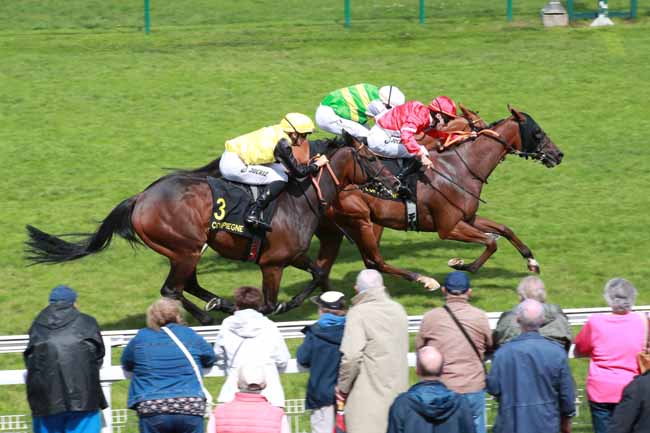 Photo d'arrivée de la course pmu PRIX DE BONNEUIL-EN-VALOIS à COMPIEGNE le Lundi 21 juillet 2025