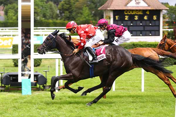 Photo d'arrivée de la course pmu PRIX EQUINOX (PRIX DU RUISSEAU DE CAUDEMUCHE) à CLAIREFONTAINE le Samedi 26 juillet 2025