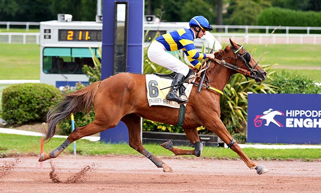 Photo d'arrivée de la course pmu PRIX DE MONTEVRAIN à ENGHIEN le Samedi 2 août 2025