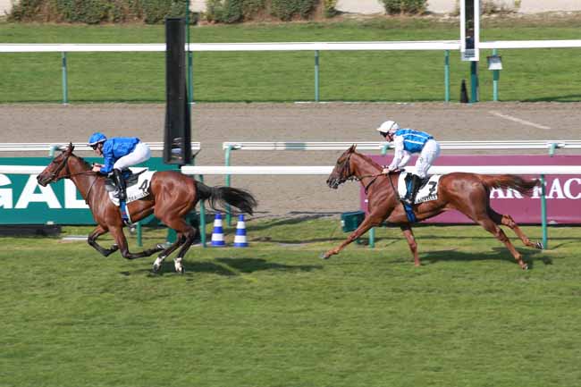 Photo d'arrivée de la course pmu PRIX DU MEZERAY - FONDS EUROPEEN DE L'ELEVAGE à DEAUVILLE le Mardi 5 août 2025