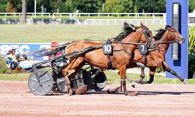 Photo d'arrivée de la course pmu PRIX DES PYRAMIDES à ENGHIEN le Jeudi 7 août 2025