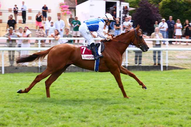 Photo d'arrivée de la course pmu PRIX OFENBACH - BE MINE (PRIX DE BROCOTTES) à CLAIREFONTAINE le Vendredi 8 août 2025