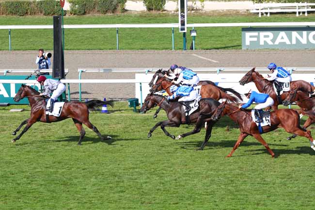 Photo d'arrivée de la course pmu PRIX DAPHNIS - SAMUEL LIBERMAN (ARG) à DEAUVILLE le Dimanche 10 août 2025