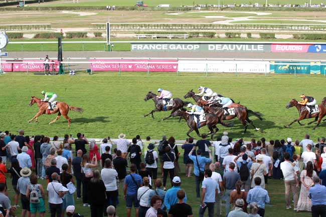 Photo d'arrivée de la course pmu PRIX DES HAUTES MOTTES à DEAUVILLE le Jeudi 14 août 2025