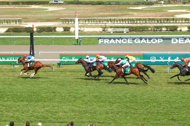 Photo d'arrivée de la course pmu THE AGA KHAN STUDS PRIX NUREYEV à DEAUVILLE le Dimanche 17 août 2025