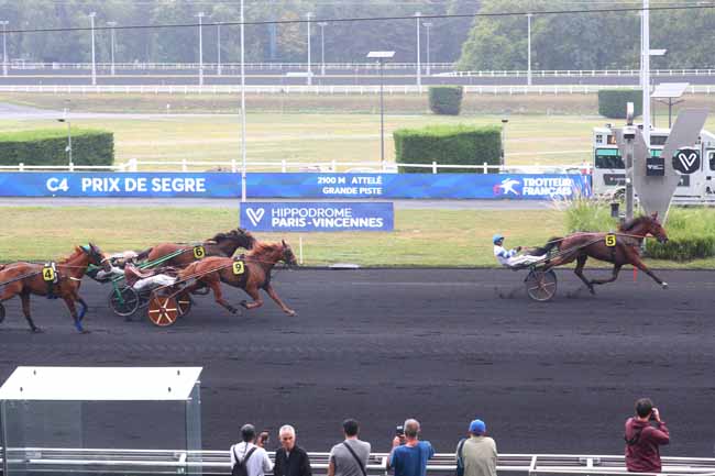 Photo d'arrivée de la course pmu PRIX DE SEGRE à PARIS-VINCENNES le Mercredi 20 août 2025