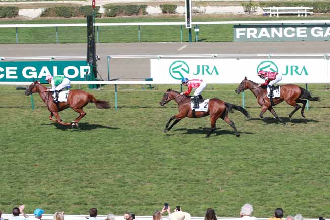 Photo d'arrivée de la course pmu PRIX DE POMONE (JRA PRIX ALEC HEAD) à DEAUVILLE le Samedi 23 août 2025