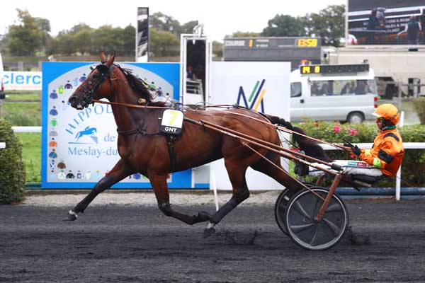 Arrivée quinté pmu 9EME ETAPE DU GRAND NATIONAL DU TROT à MESLAY DU MAINE