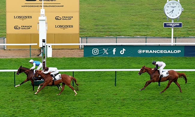 Photo d'arrivée de la course pmu PRIX GLADIATEUR à LONGCHAMP le Jeudi 11 septembre 2025