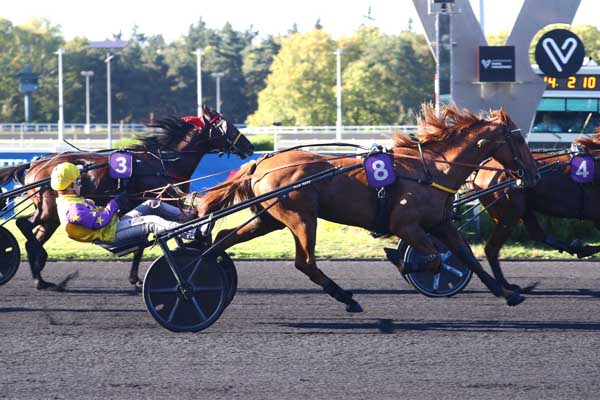 Photo d'arrivée de la course pmu PRIX DE NARBONNE à PARIS-VINCENNES le Jeudi 18 septembre 2025