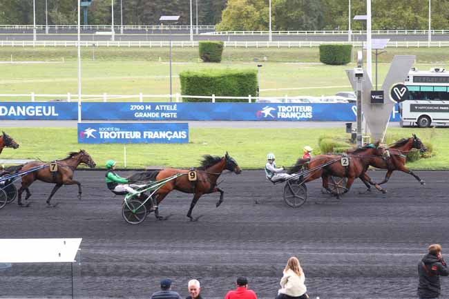 Photo d'arrivée de la course pmu PRIX DE DANGEUL à PARIS-VINCENNES le Dimanche 21 septembre 2025