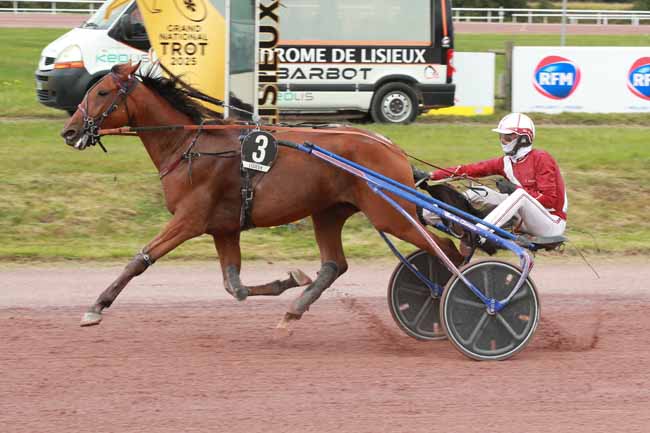 Photo d'arrivée de la course pmu PRIX DES GLOIRES DU TROT à LISIEUX le Mercredi 24 septembre 2025