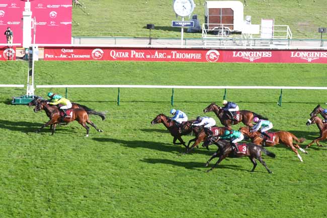 Photo d'arrivée de la course pmu QATAR PRIX DANIEL WILDENSTEIN à LONGCHAMP le Samedi 4 octobre 2025