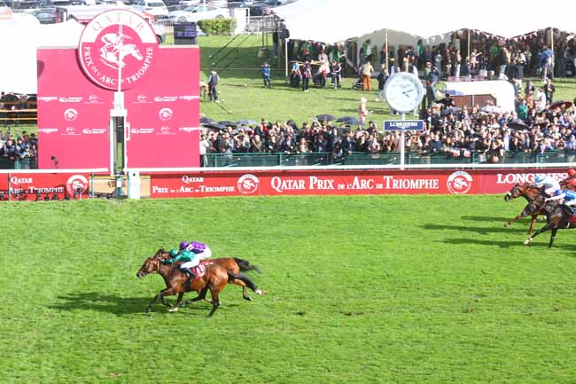 Arrivée quinté pmu QATAR PRIX DE L'ARC DE TRIOMPHE à LONGCHAMP