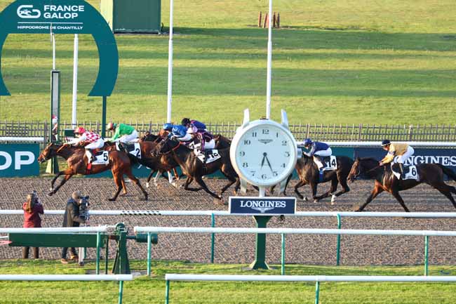 Photo d'arrivée de la course pmu PRIX DE L'YSIEUX à CHANTILLY le Samedi 11 octobre 2025