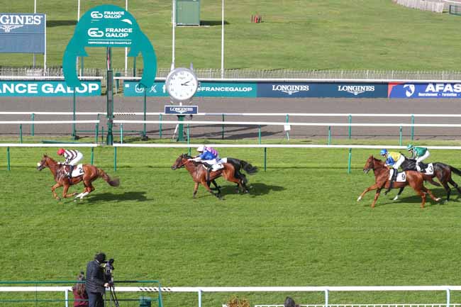 Photo d'arrivée de la course pmu PRIX DE LA VALLEE DE L'AUTOMNE à CHANTILLY le Mardi 14 octobre 2025