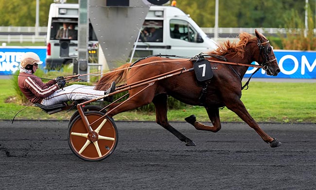 Photo d'arrivée de la course pmu PRIX CYRENE à PARIS-VINCENNES le Mardi 14 octobre 2025