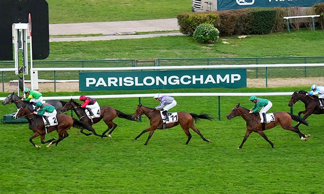 Photo d'arrivée de la course pmu PRIX DE SAINT-CYR à LONGCHAMP le Dimanche 19 octobre 2025